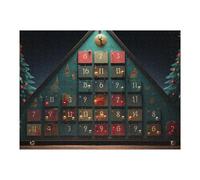 for Adults 52x38cm/1000pcs Puzzle Christmas Countdown Calendar with Decorative Trees Adult Puzzles Hands-on Game Improve Memory Unique Gifts for Birthday And Christmas 52x38cm/1000pcs