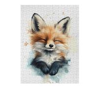 for Adults 52x38cm/1000pcs Puzzle Cute Smiling Fox Watercolor Jigsaws for Adults Relax Games But Fun And Humorous Birthday And Unique Gifts 52x38cm/1000pcs
