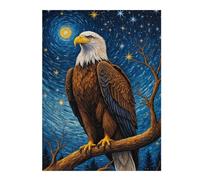 for Adults 52x38cm/1000pcs Puzzle Eagle Starry Night Adult Puzzles Hands-on Game Improve Memory Unique Gifts for Birthday And Christmas 52x38cm/1000pcs