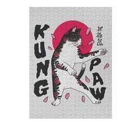 for Adults 52x38cm/1000pcs Puzzle Edo Kungo Fu Black Cat Adult Puzzles Hands-on Game Improve Memory Unique Gifts for Birthday And Christmas 52x38cm/1000pcs
