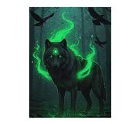 for Adults 52x38cm/1000pcs Puzzle Mystical Wolf Energy Animal Adult Jigsaw Puzzle Toy Wall Decor Stress Reliever Birthday And Unique Gifts 52x38cm/1000pcs