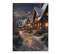 for Adults 52x38cm/1000pcs Puzzle Winter Cottage Magic Jigsaw for Adults Fun Games Hand Speed Race Unique Gifts for Birthday And Christmas 52x38cm/1000pcs
