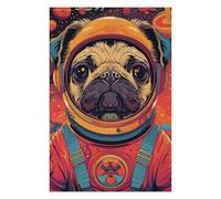 for Adults 75x50cm/1000pcs Jigsaw Puzzle Astronaut Space Pug Animal Adult Jigsaw Brain Teaser Game Enhance Memory Unique Birthday And Xmas Gifts 75x50cm/1000pcs