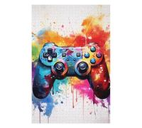 for Adults 75x50cm/1000pcs Jigsaw Puzzle Colorful Gaming Controller Art Print -3 Jigsaw for Adults Brain Teaser Game Presents for Women Fun at Home Activities, 75x50cm/1000pcs