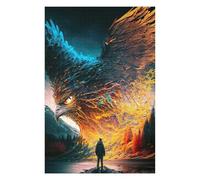 for Adults 75x50cm/1000pcs Jigsaw Puzzle Phoenix Rising A Man Faces The Giant Bird Jigsaw for Adults Brain Teaser Game Presents for Women Fun at Home Activities, 75x50cm/1000pcs