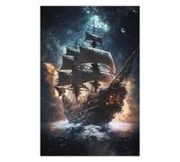 for Adults 75x50cm/1000pcs Jigsaw Puzzle Pirate Ship In Space Jigsaw for Adults Toy Wall Decor Perfect Decoration Unique Birthday And Xmas Gifts 75x50cm/1000pcs
