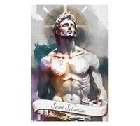 for Adults 75x50cm/1000pcs Jigsaw Puzzle Saint Sebastian Christian Adult Jigsaw Brain Teaser Game Enhance Memory Unique Birthday And Xmas Gifts 75x50cm/1000pcs