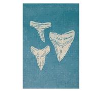 for Adults 75x50cm/1000pcs Jigsaw Puzzle Shark Teeth Illustration on Blue Background Jigsaw for Adults Toy Wall Decor Perfect Decoration Unique Birthday And Xmas Gifts 75x50cm/1000pcs