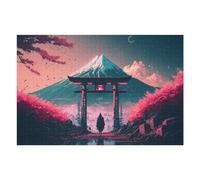 for Adults 75x50cm/1000pcs Jigsaw Puzzle Torii Gate And Mount Fuji at Sunset Jigsaws for Adults Anti-Stress Toys Stress Reliever Challenging Game Gifts 75x50cm/1000pcs