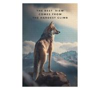 for Adults 75x50cm/1000pcs Jigsaw Puzzle Wolf's Majesty Mountain Summit Serenity Adult Jigsaw Brain Teaser Game Enhance Memory Unique Birthday And Xmas Gifts 75x50cm/1000pcs
