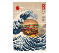 for Adults 75x50cm/1000pcs Puzzle Burger Great Wave Jigsaw for Adults Fun Games Hand Speed Race Unique Gifts for Birthday And Christmas 75x50cm/1000pcs