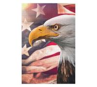for Adults 75x50cm/1000pcs Puzzle Eagle American Flag Background Puzzle for Adults DIY Toys Presents for Women Unique Gifts for Birthday And Christmas 75x50cm/1000pcs