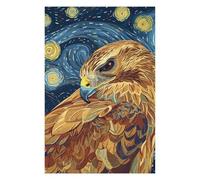 for Adults 75x50cm/1000pcs Puzzle Eagle in Starry Night Style Adult Puzzles Hands-on Game Improve Memory Unique Gifts for Birthday And Christmas 75x50cm/1000pcs
