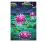 for Adults 75x50cm/1000pcs Puzzle Floating Islands And Lotus Flowers Jigsaws for Adults Relaxing Games Presents for Women for Is Ideal As A Gift 75x50cm/1000pcs