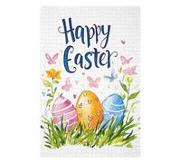 for Adults 75x50cm/1000pcs Puzzle Happy Easter Wishes Adult Jigsaw Puzzle Brain Teaser Game Pattern Assembly for Is Ideal As A Gift 75x50cm/1000pcs