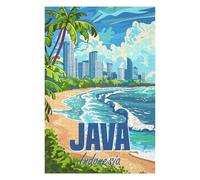 for Adults 75x50cm/1000pcs Puzzle Java Island Indonesia Adult Puzzles Hands-on Game Improve Memory Unique Gifts for Birthday And Christmas 75x50cm/1000pcs