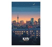 for Adults 75x50cm/1000pcs Puzzle Kyiv, Ukraine Cityscape at Night Jigsaws for Adults Relax Games But Fun And Humorous Birthday And Unique Gifts 75x50cm/1000pcs
