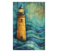 for Adults 75x50cm/1000pcs Puzzle Lighthouse on The Sea Lighthouse over Abstract Sea Puzzles for Adults Family Games Presents for Women Unique Gifts for Birthday And Christmas 75x50cm/1000pcs