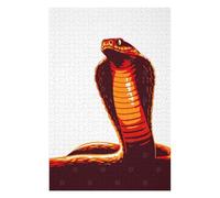 for Adults 75x50cm/1000pcs Puzzle Stylized Cobra Illustration on White Background Jigsaw for Adults Fun Games Hand Speed Race Unique Gifts for Birthday And Christmas 75x50cm/1000pcs