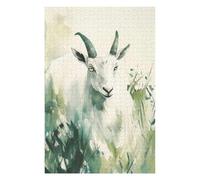for Adults 75x50cm/1000pcs Puzzle White Goat Watercolor Jigsaw for Adults Fun Games Hand Speed Race Unique Gifts for Birthday And Christmas 75x50cm/1000pcs