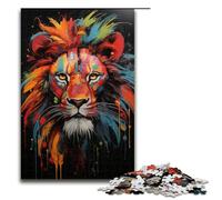 for Adults Jigsaw African Lion 1000 Piece Wooden Jigsaw for Adults& Kids Age 14 Years Up 1000 PCS(75x50cm)