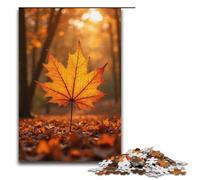 for Adults Jigsaw Autumn Leaves Falling 1000 Piece Wooden Jigsaw for Adults& Kids Age 12 Years Up 1000 PCS(38x26cm)