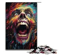 for Adults Jigsaw Crazy Colorful Demon 1000 Piece Wooden Jigsaw for Adults& Kids Age 12 Years Up 1000 PCS(75x50cm)