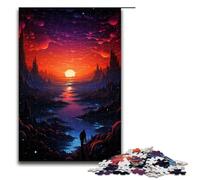 for Adults Jigsaw Night View Under The Starry Sky 1000 Piece Wooden Jigsaw for Adults& Kids Age 12 Years Up 1000 PCS(75x50cm)