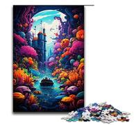 for Adults Jigsaw The Colorful Psychedelia of Submarines 1000 Piece Wooden Jigsaw for Adults& Kids Age 14 Years Up 75x50cm