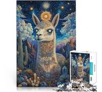 for Adults Puzzles 1000 Piece Jigsaws Colorful Alpaca Art Made of cardboard for and from 14 years and over fun games for families Difficult Hard Gifts for Women Men 。size:38x52cm/14.96x20.47inch