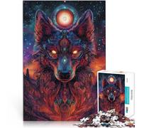 for Adults Puzzles 1000 Piece Jigsaws Colorful Art Dog Made of wood,for and from 14 years and over Challenge Toy Improving love between couples。size:50x75cm/14.96x20.47inch