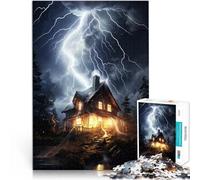 for Adults Puzzles 1000 Piece Jigsaws Lightning City Skyline Made of cardboard，Suitable for people aged 14 and above Impossible game because it is ideal as a gift for the whole family。size：38x52cm