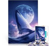 for Adults Puzzles 1000 Piece Jigsaws “Moonlight Leap” Made of cardboard,for age 14 years and over Work of art great gift。size:26x38cm/10.24x14.96inch