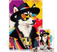 for Adults Puzzles 1000 Piece Jigsaws Mr. Dog Made of wood,for 14+ Relaxing games Good gift。size:50x75cm/14.96x20.47inch