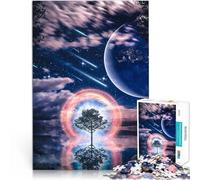 for Adults Puzzles 1000 Piece Jigsaws Space Fantasy Landscape~ Made of wood for and from 14 years and over Challenging To Complete But Fun And Humorous Great Gift。size:50x75cm/19.68x29.52inch
