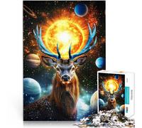 for Adults Puzzles 1000 Piece Jigsaws Star Deer Made of cardboard for and from 14 years and over educational challenge Fun activities at home, birthday gifts, travel gifts。size：26x38cm