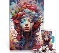 for Adults Puzzles 1000 Piece Jigsaws Trippy Art Made of cardboard for and from 14 years and over Toys for family entertainment Birthday and unique gifts。size：38x52cm/14.96x20.47inch