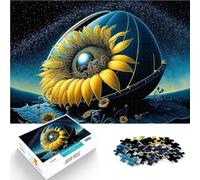 for Adults Puzzles 1000 Piece Jigsaws Universe sunflower Made of cardboard for and from 14 years and over Play toys because it is ideal as a gift for the whole family。size：26x38cm/10.24x14.96inch