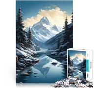 for Adults Puzzles 1000 Piece Jigsaws Winter mountains Made of wood for and from 14 years and over Educational Learning Toys Family Games Birthday present。size:50x75cm/19.68x29.52inch