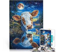 for Adults Puzzles 2000 Piece Jigsaws Color painting cow Made of cardboard for and from 14 years and over Family Fun It is ideal as a gift for the whole family。size：70x100cm/27.5x39.3inch