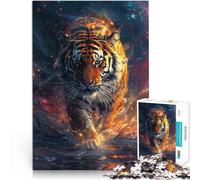 for Adults Puzzles 2000 Piece Jigsaws Cosmic Tiger Made of cardboard for and from 14 years and over Hand Speed Race Christmas Birthday Gifts 。size：70x100cm/27.5x39.3inch