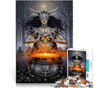 for Adults Puzzles 2000 Piece Jigsaws “Dark Witch Ritual” Made of cardboard，Suitable for people aged 14 and above Challenging play toys Gift ideas。size：70x100cm/27.5x39.3inch