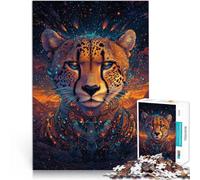 for Adults Puzzles 2000 Piece Jigsaws Fantasy Cheetah Art Made of cardboard for and from 14 years and over Brainteaser Family Games Christmas Birthday Gifts 。size：70x100cm/27.5x39.3inch