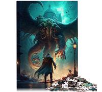 for Adults Puzzles Cthulhu Mythos Jigsaw Puzzles for Adults 1000 Puzzle Toys Teens Kids Cardboard Puzzles Educational Toys Size: 26x38cm