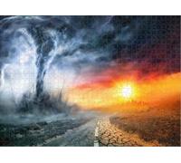 for Adults Tornado Stormy Landscape Climate Change and Natural Disaster Jigsaw Puzzle Challenging for Youth Fun Puzzle Family Educational Game Toys Activities Gift_300pcs