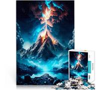 for Adults1000 Piece Puzzles Blue Volcano Made of cardboard Suitable for ages 14 and up unique challenge game Offered as gifts for the whole family。size：26x38cm/10.24x14.96inch