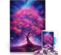 for Adults1000 Piece Puzzles “Cherry Blossom Starlight” Made of cardboard,for age 14+ Train your brain and your hands Artwork Gift 。size:38x52cm/14.96x20.47inch