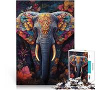 for Adults1000 Piece Puzzles elephant art Made of cardboard，Suitable for ages 14 and up Beautiful design gameBeautiful design game Offered as gifts for the whole family。size：38x52cm/14.96x20.47inch