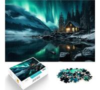 for Adults1000 Piece Puzzles nordic nature at night Made of cardboard,Suitable for ages 14 and up educational learning great size:38x52cm/14.96x20.47inch