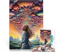 for Adults1000 Piece Puzzles Psychedelic Art Made of wood,for ages 14 and over Analysis and logic Difficult Hard Gifts for Women Men 。size:50x75cm/14.96x20.47inch